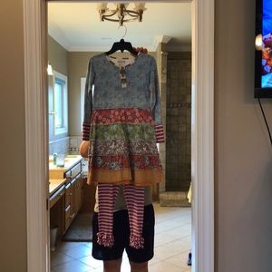 Matilda Jane dress and leggings